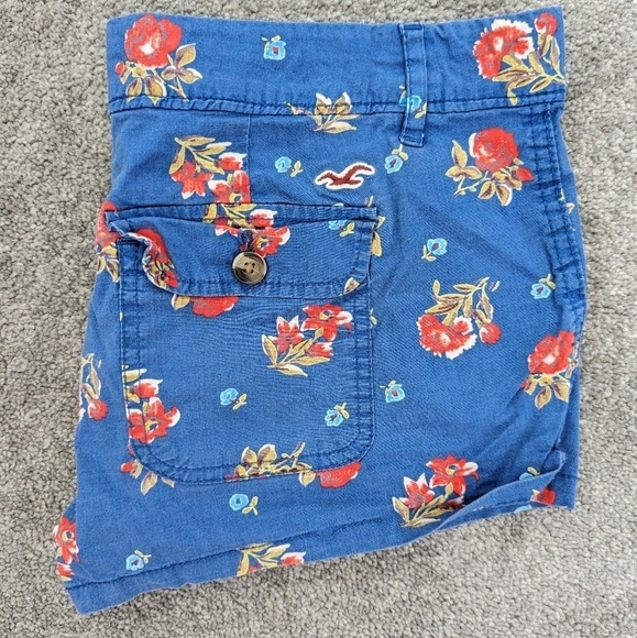 Hollister low rise cotton blend floral print shorts size Medium Bohemian - Picture 10 of 10